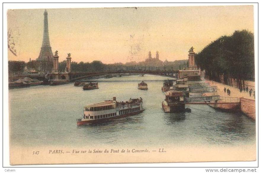 PARIS 75 VUE SUR LA SEINE DU PONT DE LA CONCORDE - La Seine Et Ses Bords