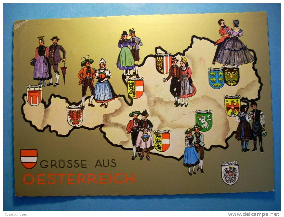 R.9861 AUSTRIA OESTERREICH ETNICA ETHNIC AÑOS 60/70 CIRCULADA MAS EN MI TIENDA - Non Classés