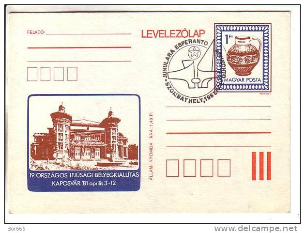 GOOD HUNGARY ESPERANTO Postcard 1981 - Special Stamped - Esperanto