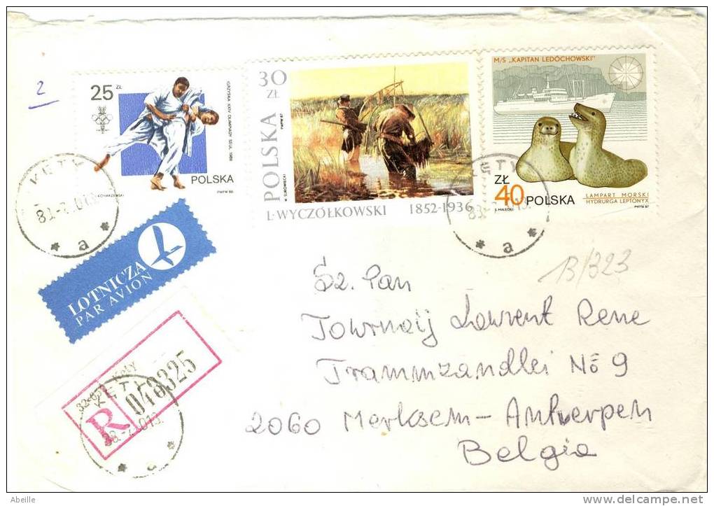 13/323  LETTRE   POLOGNE - Judo