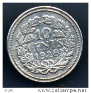 Pays-Bas 10cts Argent 1928 Ttb+ - 10 Centavos