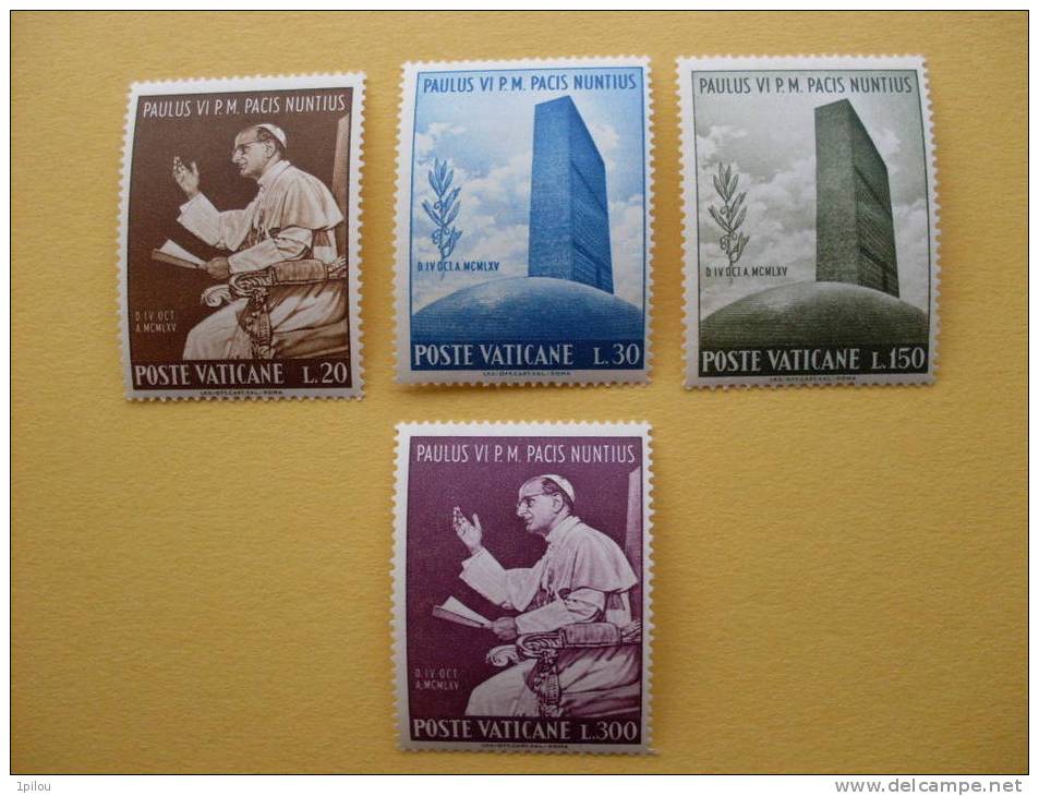 VATICAN. VISITE DE PAUL VI AUX NATIONS UNIES. - Unused Stamps