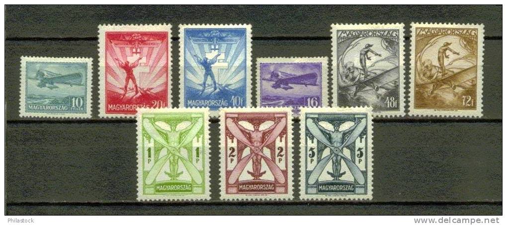 HONGRIE POSTE AERIENNE N° 26 à 34 * - Unused Stamps