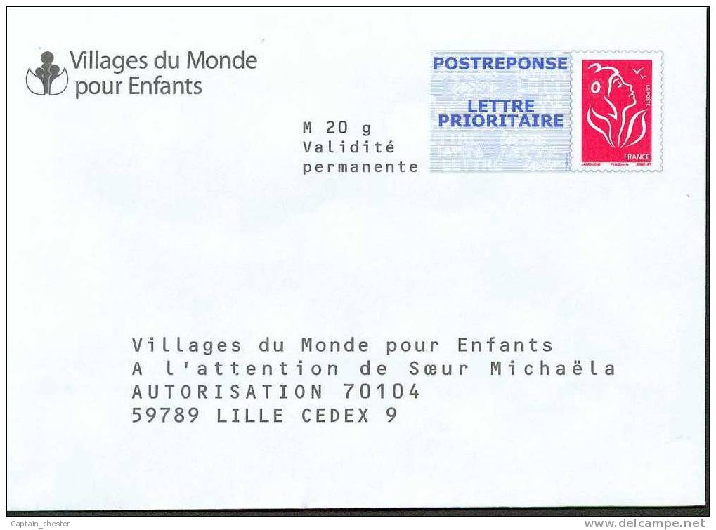 POSTREPONSE VILLAGES DU MONDE POUR ENFANTS Neuf ( 08P131 Repiquage Lamouche ) - PAP: Antwort/Lamouche