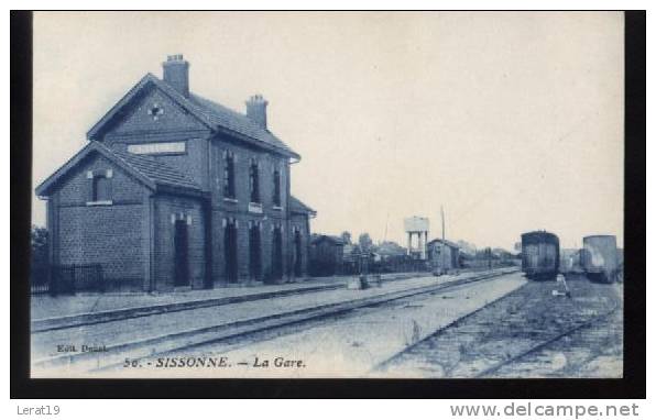 SISSONNE.......LA GARE......ECRITE......‹(•¿•)› - Sissonne