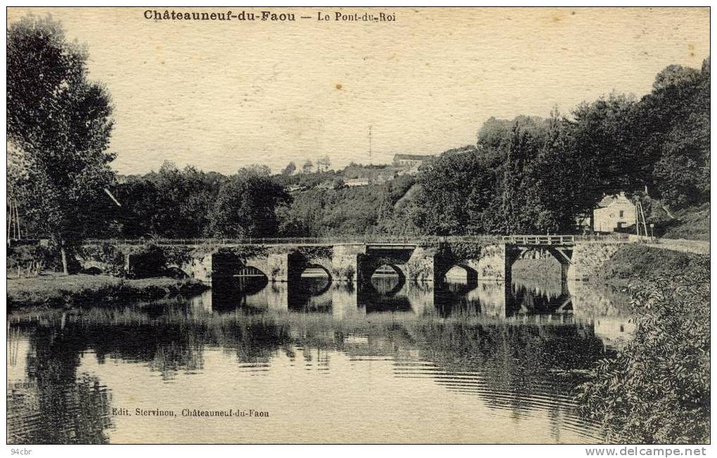 CPA (29) CHATEAUNEUF DU FAOU  LE PONT DU ROI - Châteauneuf-du-Faou