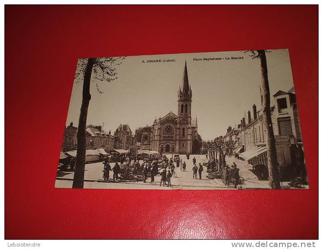 CPA-45-LOIRET-BRIARE -PLACE BAPTEROSSE-LE MARCHE-ANIMEE - Briare