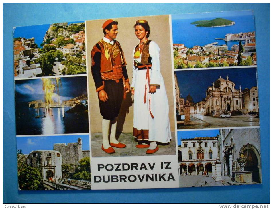 R.9902 POZDRAV IZ DUBROVNIKA ETNICA ETHNIC AÑOS 60/70 CIRCULADA MAS EN MI TIENDA - Non Classificati