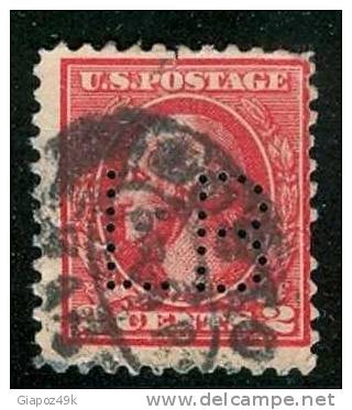 ● U.S.A. - ( U.S.P.)  - 1917 / 19  -  N.   337 ?  Usato -  PERFIN  -  Lotto  563 - Used Stamps