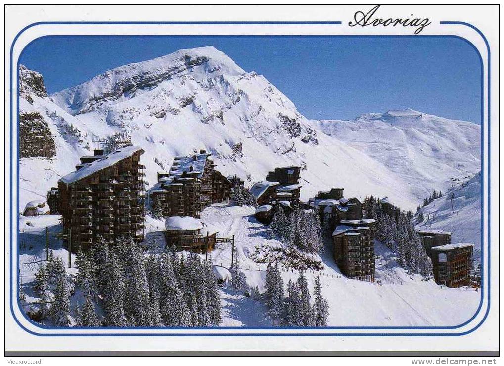 CPSM.  AVORIAZ. ALT. 1800M. VUE PARTIELLE DE LA STATION. - Avoriaz