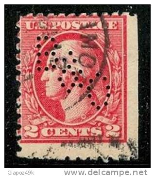 ● U.S.A. - ( U.S.P.)  - 1917 / 19  -  N.   337 ?  Usato -  PERFIN  -  Lotto  566 - Used Stamps