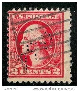 ● U.S.A. - ( U.S.P.)  - 1917 / 19  -  N.   337 ?  Usato -  PERFIN  -  Lotto  567 - Used Stamps