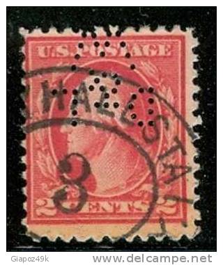 ● U.S.A. - ( U.S.P.)  - 1917 / 19  -  N.   337 ?  Usato -  PERFIN  -  Lotto  568 - Used Stamps