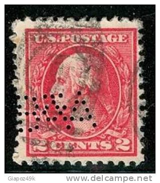● U.S.A. - ( U.S.P.)  - 1917 / 19  -  N.   337 ?  Usato -  PERFIN  -  Lotto  570 - Used Stamps