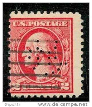 ● U.S.A. - ( U.S.P.)  - 1917 / 19  -  N.   337 ?  Usato -  PERFIN  -  Lotto  573 - Used Stamps