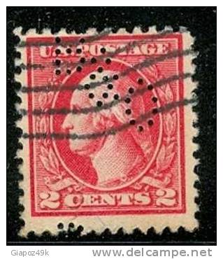 ● U.S.A. - ( U.S.P.)  - 1917 / 19  -  N.   337 ?  Usato -  PERFIN  -  Lotto  574 - Used Stamps