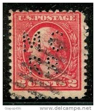 ● U.S.A. - ( U.S.P.)  - 1917 / 19  -  N.   337 ?  Usato -  PERFIN  -  Lotto  576 - Used Stamps