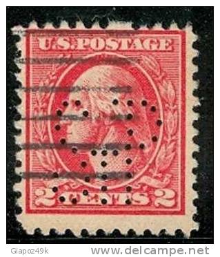 ● U.S.A. - ( U.S.P.)  - 1917 / 19  -  N.   337 ?  Usato -  PERFIN  -  Lotto  579 - Gebruikt