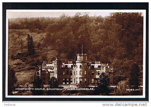 Real Photo Postcard Drumtochty Castle Auchinblae Aberdeenshire Scotland - Ref 258 - Aberdeenshire