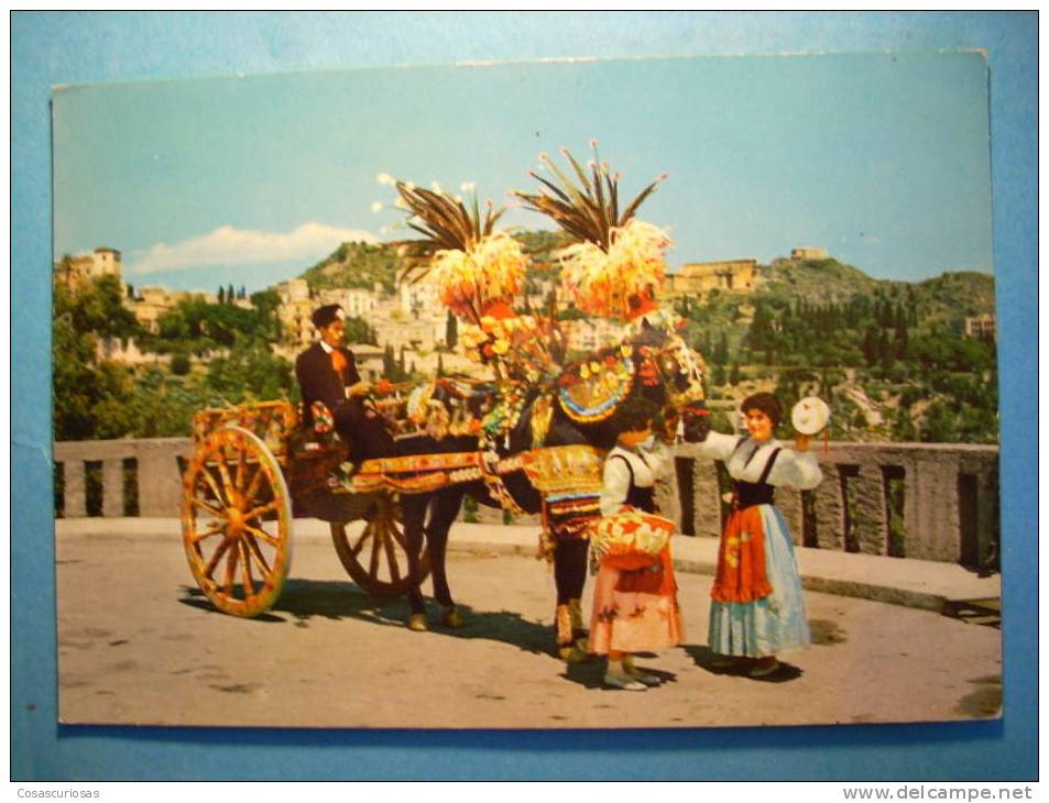 R.9929 ITALIA ITALY SICILIA CHARIOT SICILIEN CARRO SICILIANO ETNICA ETHNIC AÑOS 60/70 MAS EN MI TIENDA - Non Classés