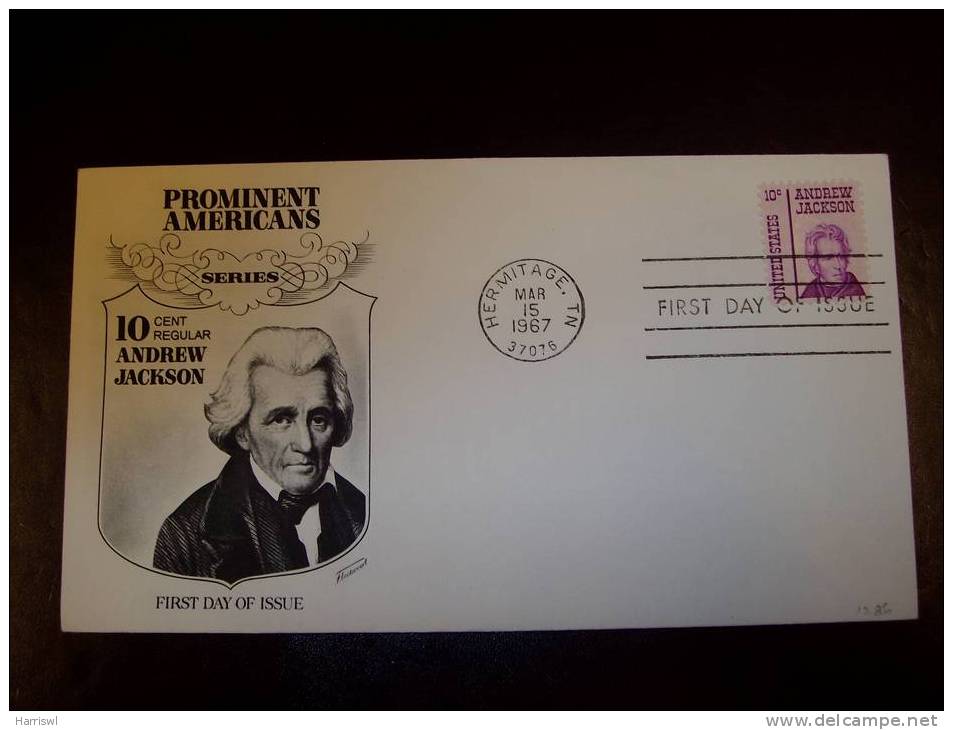 USA 1967 FDC PROMINANT AMERICANS ANDREW JACKSON COVER - 1961-1970