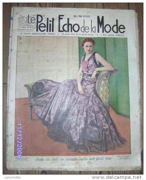 Liv. 416. Le Petit Echo De La Mode N°34 - 1937 - Mode