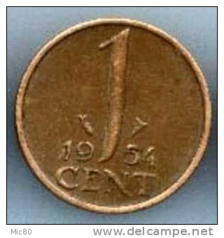 Pays-Bas 1 Cent 1954 Ttb+ - 1948-1980: Juliana