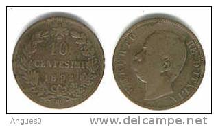 10 CENTESIMI 1893 - 1878-1900 : Umberto I.