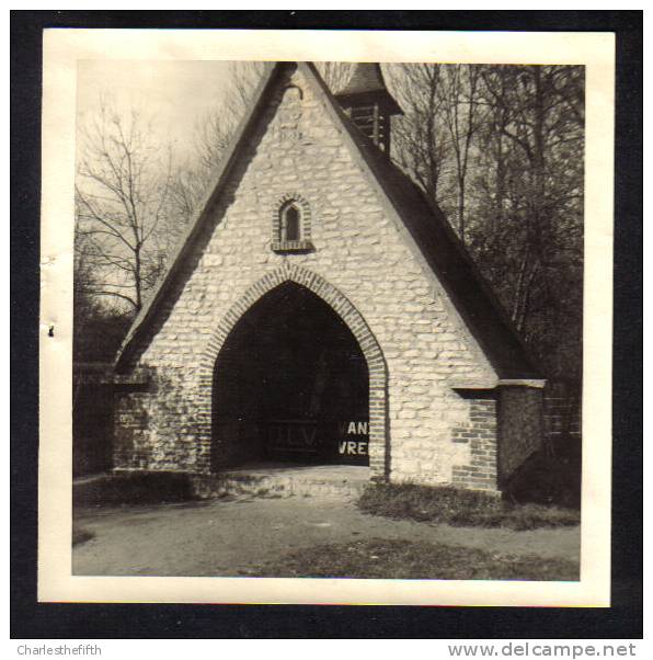 ZELDZAME OUDE FOTO " MELSBROEK - KAPEL  8.5 X 8.5 CM - Steenokkerzeel