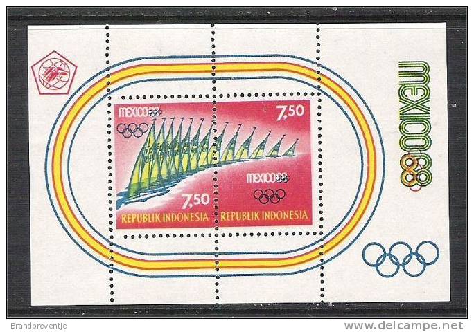 Indonesia - ZB 626 / Scott 743c (Mint)  Sport - Zomer 1968: Mexico-City