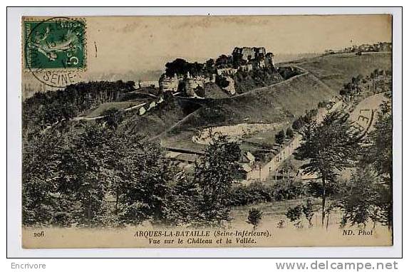 Cpa ARQUES LA BATAILLE Vue Sur Le Chateau Et La Vallee ND 206 - Arques-la-Bataille