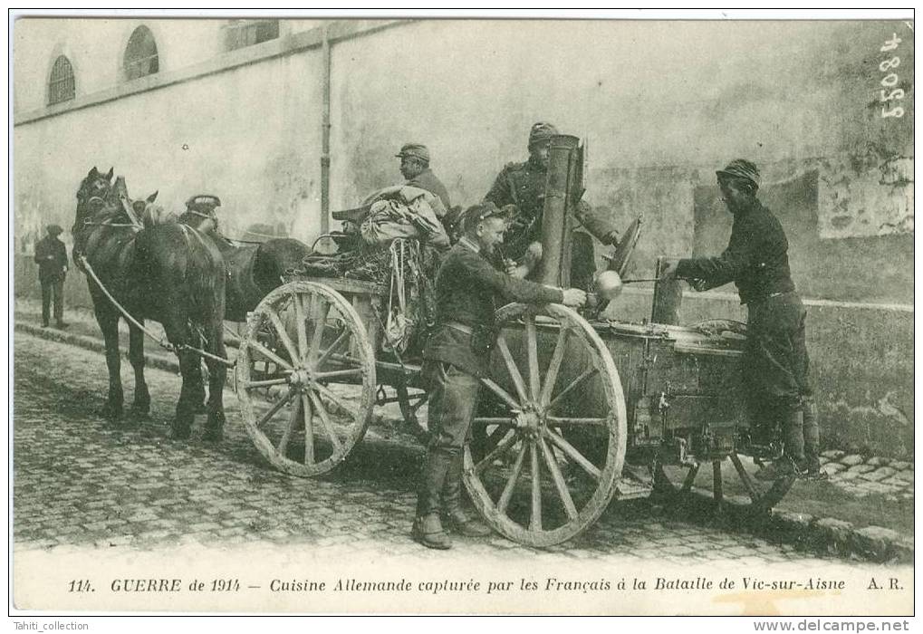 VIC-sur-AISNE - Cuisine Allemande Capturée Par Les Français à La Bataille De Vic-sur-Aisne - Vic Sur Aisne