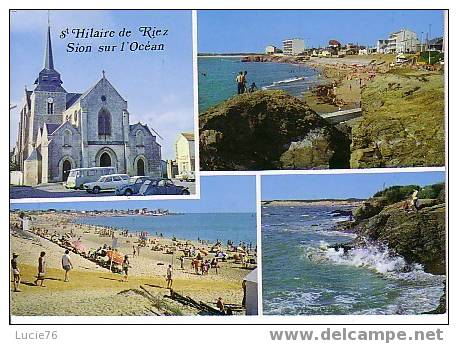SAINT HILAIRE DE RIEZ  -  SION SUR OCEAN - N° V 614  - L´Eglise, Les Plages Et La Côte Sauvage - Saint Hilaire De Riez
