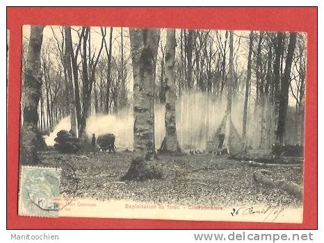 DEP 76 GOURNAY EN BRAY EXPLOITATION EN FORET CHARBONNIERS BELLE CARTE - Gournay-en-Bray