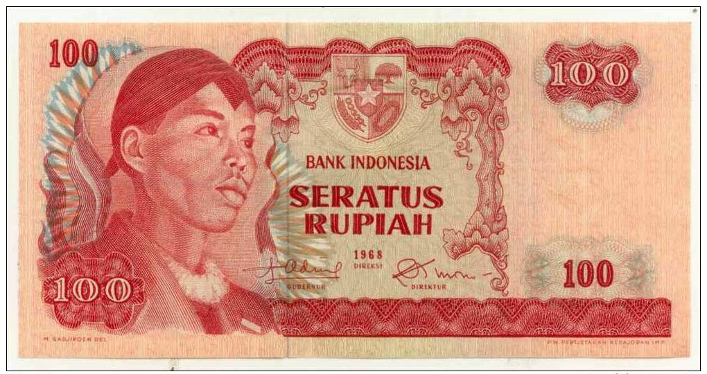 INDONESIE : 100 Rupiah 1968 (unc) - Indonésie