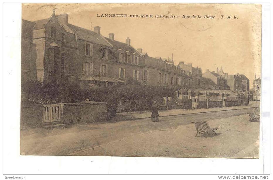 13262 Langrune - Sur - Mer : Rue De La Plage . T.M.K. Timinsky Paris ; ! Attention état ! - Autres & Non Classés