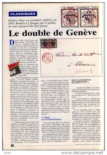 Le Monde Des Philatélistes N°484 Avril1994 Animaux TOUL Isère Poste Rurale à La Révolution Erreurs-valeur  PompidouTBE - Francés (desde 1941)