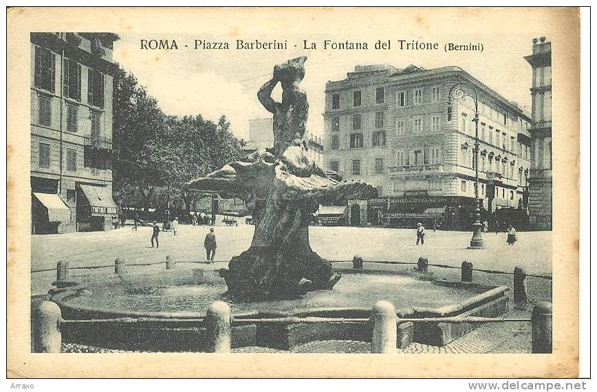 ROMA - Piazza Barberini - La Fontana Del Tritone - Bernini - Altri & Non Classificati