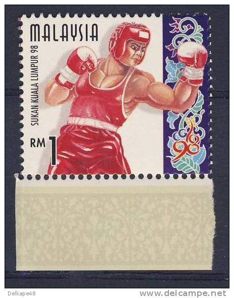 Malaysia 1998 Mi 713 D YT 689 SG 707 ** Boxing / Boxen / Boxer / Boksen - Commonwealth Games Kuala Lumpur - Boxing