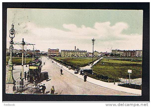 1906 Postcard Tram At Southsea To Paris 1/2d Rate Why No Postage Due? - Ref 260 - Autres & Non Classés