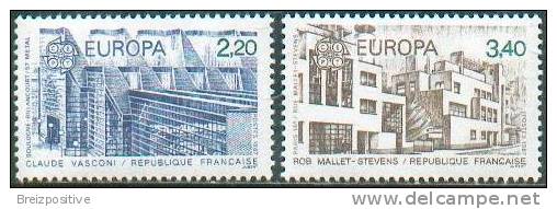 France 1987 (YT 2471 2472) - Europa, Architecture Modern / Modern Architecture, Mallet-Stevens, Vasconi - MNh - 1987