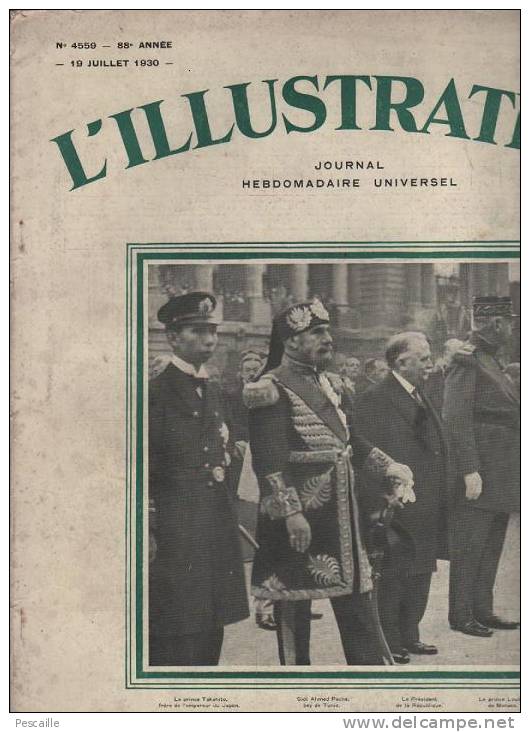 L´ILLUSTRATION 19 07 1930 - 14 JUILLET PARIS - INDE - ECOLE DES BEAUX ARTS PARIS - STAMBOUL - GUIGNOL - GORGES DU VERDON - L'Illustration