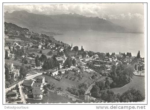 CHEXBRES Suisse Vaud Lavaux Oron Vue Aérienne Vers 1950 - Oron