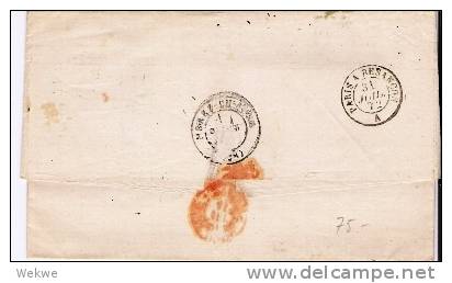 Spk045/ - SPANIEN - Ex Bilbao Nach Frankreich 1872, Kronen Stempel (St. Jean De Luz) - Briefe U. Dokumente