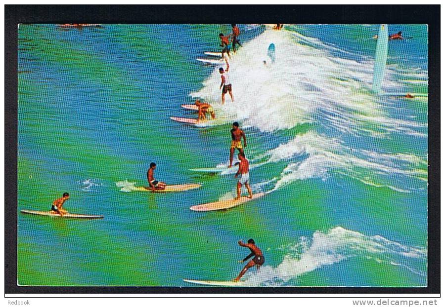 Postcard Surfing Surfers Riding The Surf  - A Sport Of Kings - Water Sports - Ref 261 - Other & Unclassified