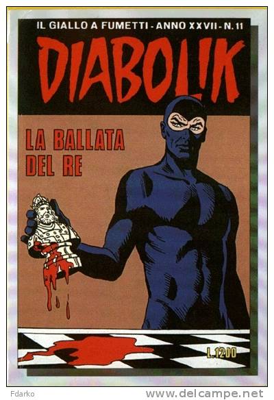 CPM Kover Kollection 529 èchecs Carte Bandes Dessinées Diabolik Les Kriminal Italien BD Cartes Postale Scacchi - Ajedrez