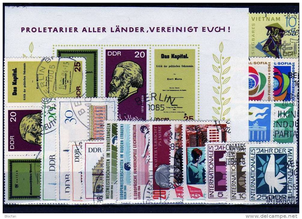 DDR 1335/0-1432/3 O Jahrgang 1968 Winter-Olympiade Bis Pioniere 31 Ausgaben 63€ - Collections (en Albums)