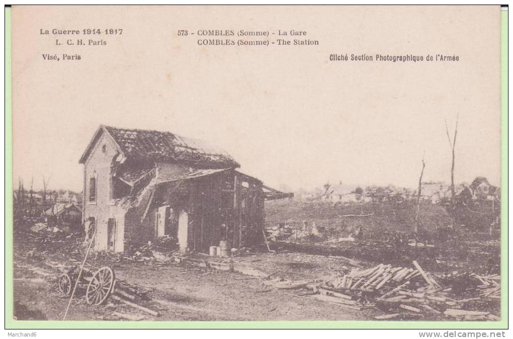 SOMME.COMBLES.LA GARE   ..BELLE CARTE - Combles