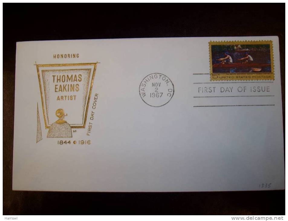 USA FDC COVER 1967 THOMAS EAKINS ARTIST - Lettres & Documents