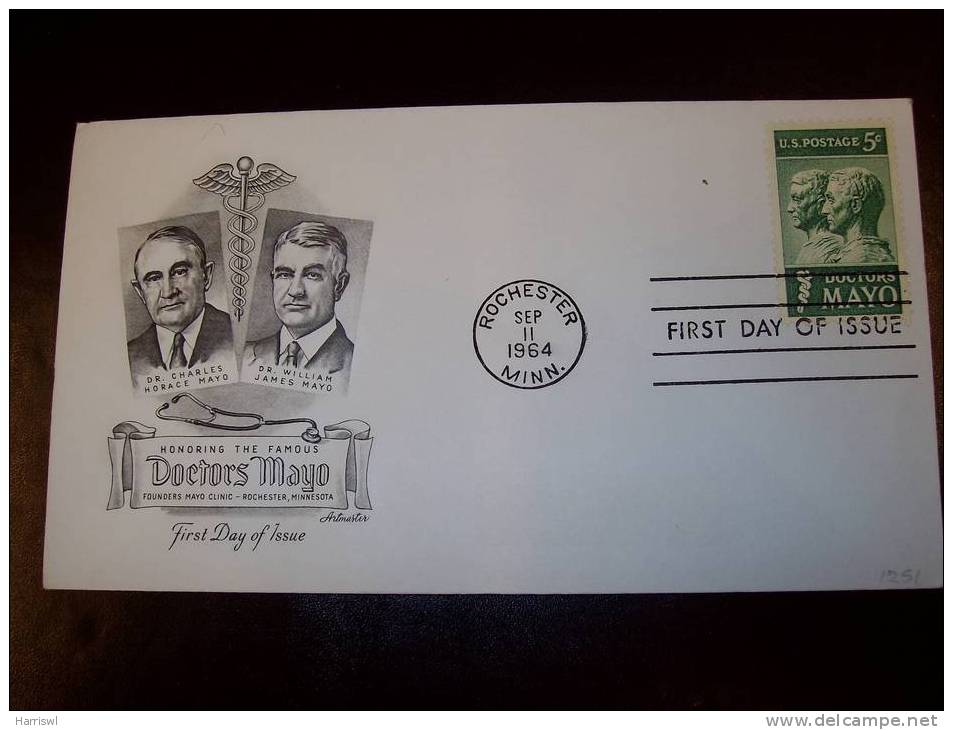 USA FDC COVER 1964 DOCTOR MAYO - Lettres & Documents